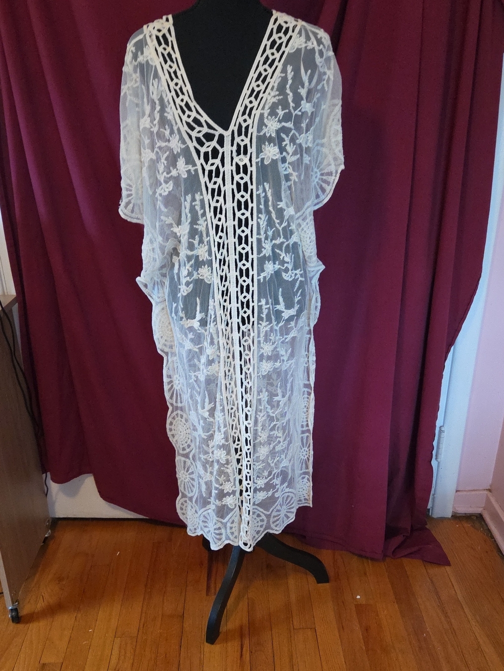 Marshalls White Crochet Lace Maxi Dress